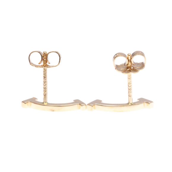 Tiffany Smile No Stone Pink Gold (18K) Stud Earrings Pink Gold